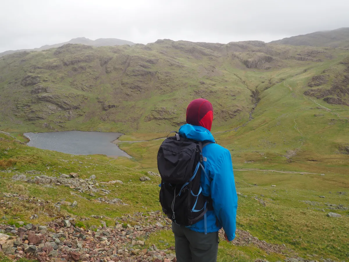 Looking over Styhead Tarn