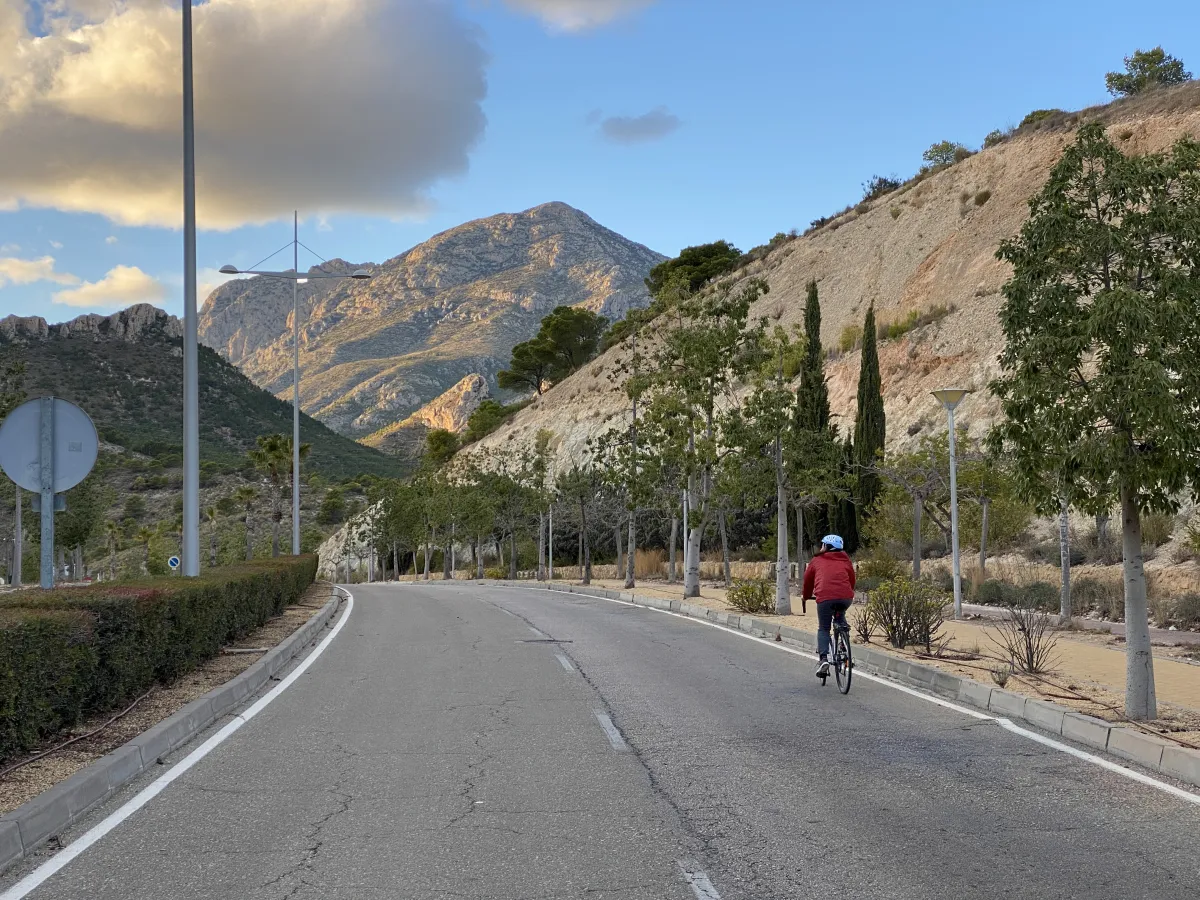 Cycling from Benidorm to Finestrat