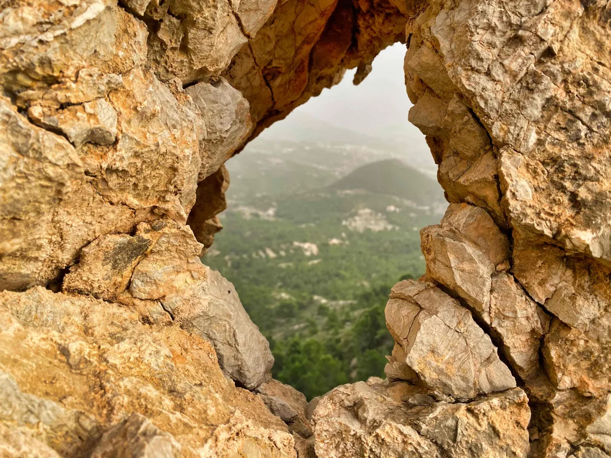 A see-through hole in the rock