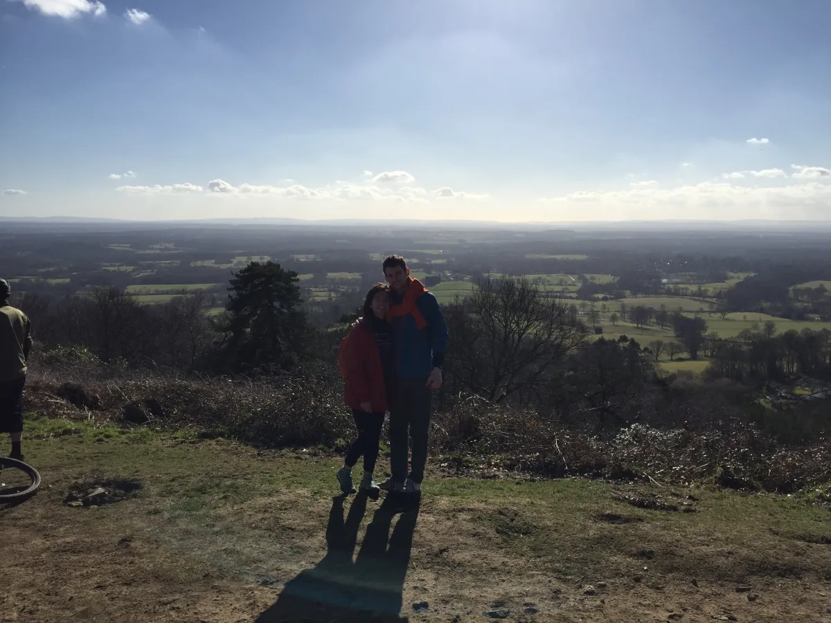 The authors on top of Holmbury Hill